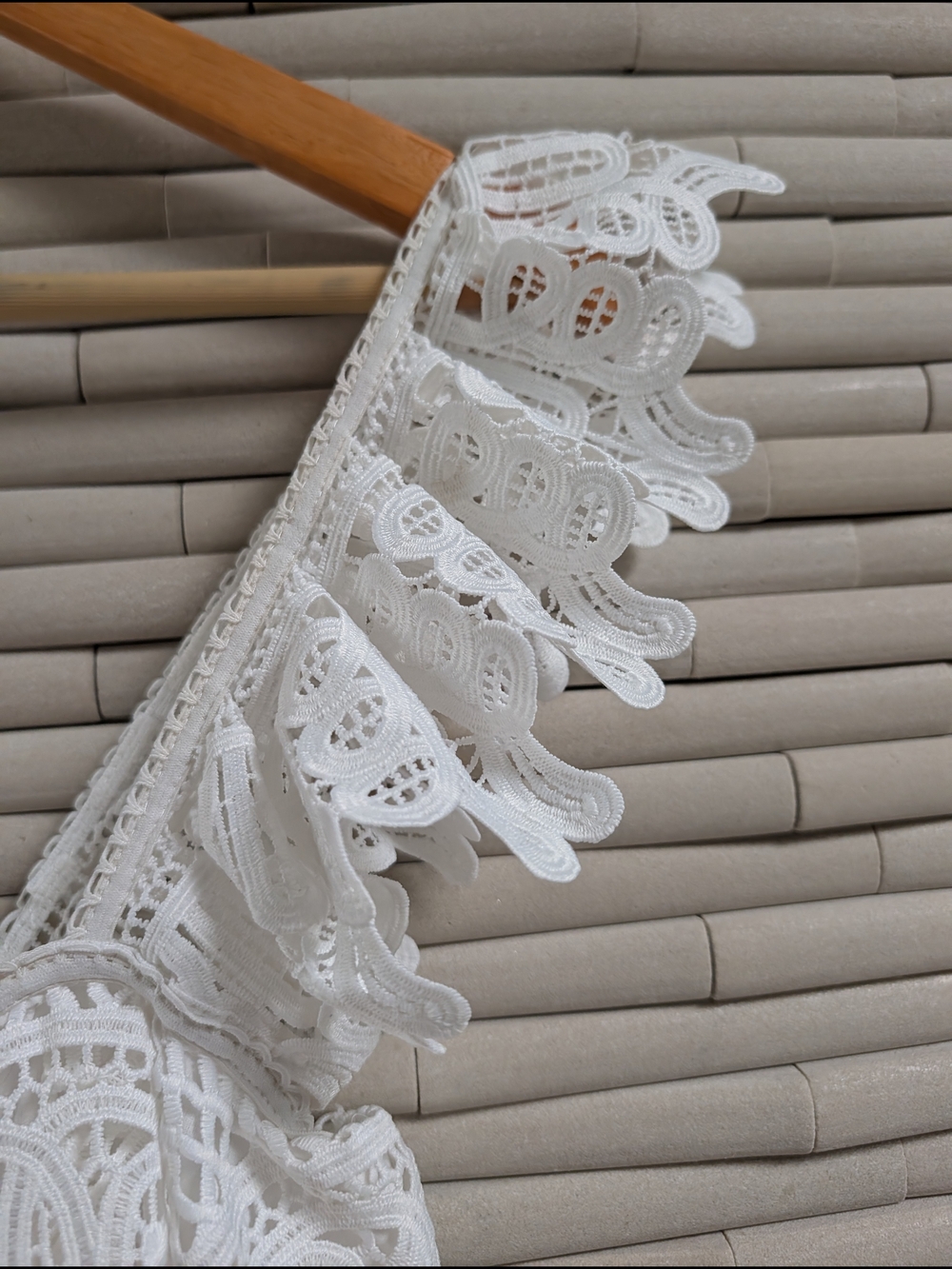Anthro White Crochet Ruffle Strap Tank Top - Picture 12 of 15